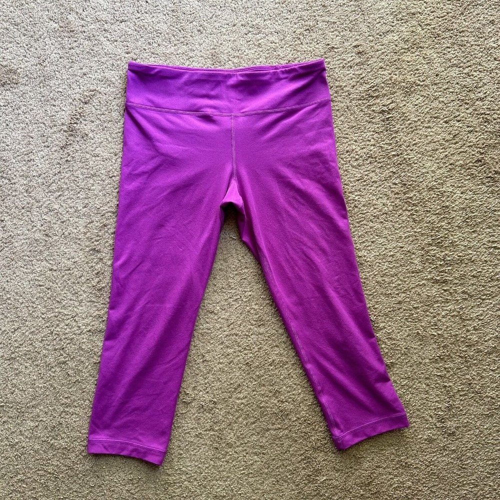 Under Armour Leggings Girls Size Large Pink Spandex Capri Stretch